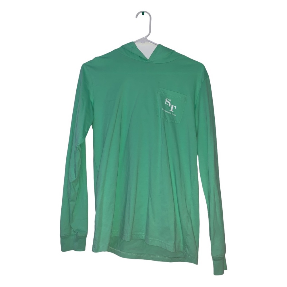 Green Southern Tide Long Sleeved Shirt with Hoodie